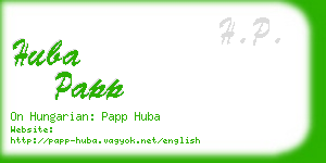 huba papp business card